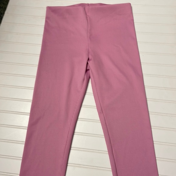 H & M Pink Ribbed Leggings- #1836 - Picture 6 of 12